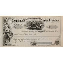 Rare Adams Company Third of Exchange