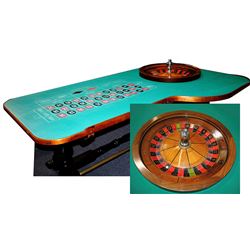 Roulette Table with Wheel