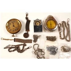 Antique Timepieces, Watch Fobs, and Chains