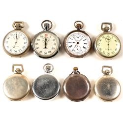 Four Men's Pocket Timer Watches