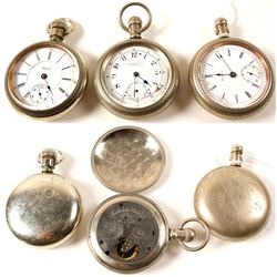 Rare Men's Open Face Pocket Watches
