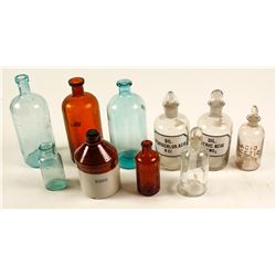 10 Assay Lab Chemical Bottles