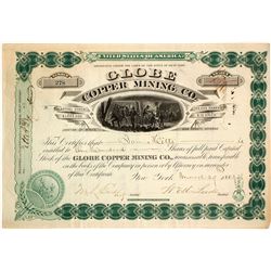 Globe Copper Mining Company Stock Certificate