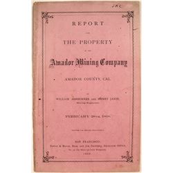 Report of the Amador Mining Company, 1868