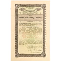 Garnett Gold Mining Company Gold Bond