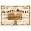 Image 1 : Buena Gold Mining Co. of Colorado Stock Certificate, Boulder, 1881