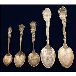 Cripple Creek Souvenir Silver Spoons (5)