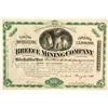Image 1 : Breece Mining Co. of Leadville, Colorado, Stock Certificate, 1913