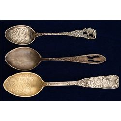 Manitou Springs Souvenir Silver Spoons (3)