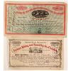 Image 1 : Two Different Buckeye Mining & Tunneling Co. of Colorado Stock Certificates 1878 & 1880