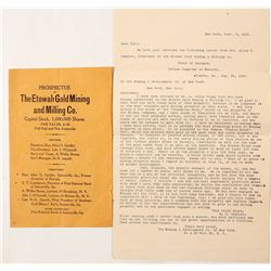 Etowah Gold Mining and Milling Company Prospectus