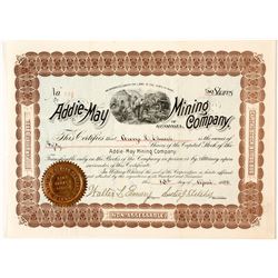 Addie May Mining Company Stock Certificate 2