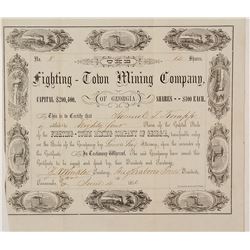 Fighting-Town Mining Company of Georgia Stock Certificate