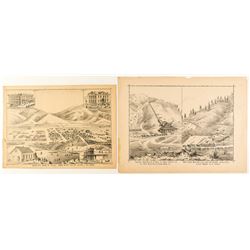 Two Early Idaho Illustrations: Mines & Birds-Eye View