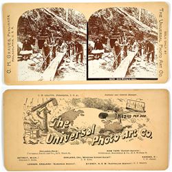 Stereoview of Gold Mining in Idaho