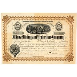 Helena Mining & Reduction Company Stock Certificate, 1883