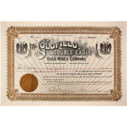 Goldfield Double Eagle Gold Mines Company Stock Certificate