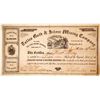 Image 1 : Tolles Gold & Silver Mining Co. Stock Certificate, Peavine District, Washoe Co., Nevada Territory