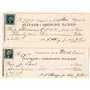 Image 1 : Territorial Stateler & Arrington Checks signed by president John Earl