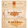 Image 1 : Three Different Mariposa Mill Revenue Checks incl. Rare RN-B16, Fair & Mackay Signatures