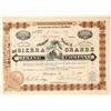 Image 1 : Sierra Grande Mining Company Stock Certificate, Lake Valley, NM 1883