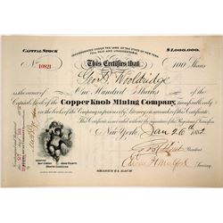 Copper Knob Mining Company Stock Certificate