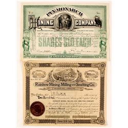 Two Oregon Mining Stock Certificates