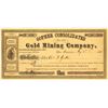 Image 1 : Gopher Consolidated Gold Mining Co. Stock Certificate, Dakota Territory, 1880