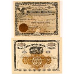 Two Dakota Mining Stock Certificates