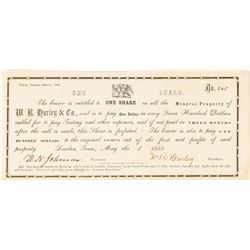 Very Early Tennessee Mining Stock Certificate