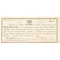 Very Early Tennessee Mining Stock Certificate