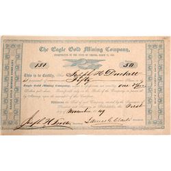 Eagle Gold Mining Company Stock Certificate