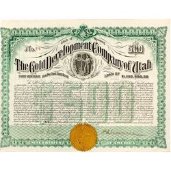 Gold Development Company of Utah Gold Bond