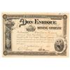 Image 1 : Don Enrique Mining Company Stock Certificate, Chihuahua 1888