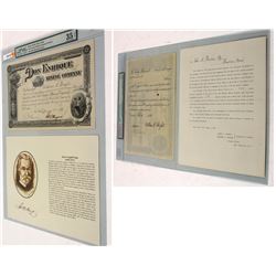 Don Enrique Mine Stock Certificate