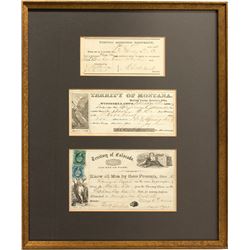 3 Different Gold Rush Framed Documents