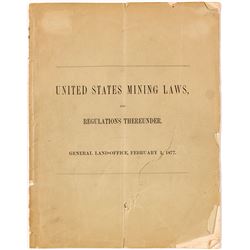 US Mining Laws and Regulations Thereunder