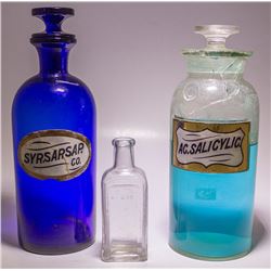 Three Drug Store Bottles