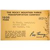 Image 1 : Rocky Mountain Parks Transportation Co. Pass, 1935