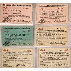 Six Louisiana Railroad Passes