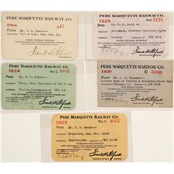 Pere Marquette Railway Company Passes (5)