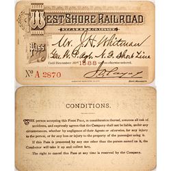 West Shore Railroad Pass, 1888