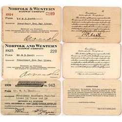 Three Norfolk Railroad Passes