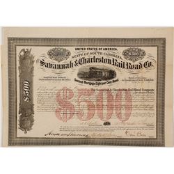Savannah & Charleston Railroad Bond