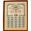 Image 1 : Framed Boston Hartford & Erie RR Bond with RNs