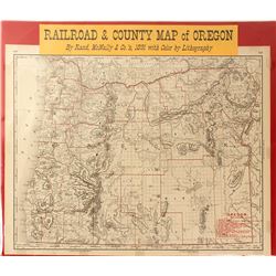 Railroad & County Map of Oregon, 1891