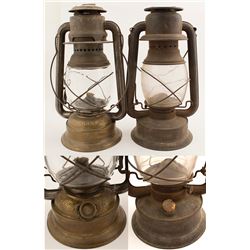 Railroad or Outside Wick Lamps (2)