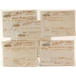 Six Civil War Steamboat Bills of Lading