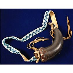 Buffalo horn powder horn