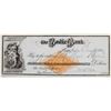 Image 1 : Very Rare Blue Bodie Bank Revenue Check, 1880
